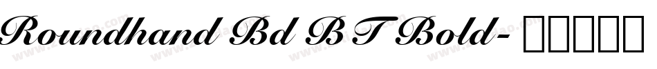 Roundhand Bd BT Bold字体转换
